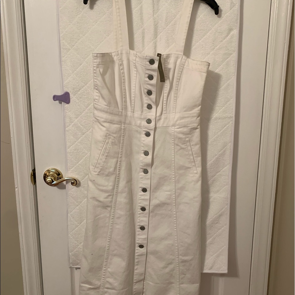 Denim white sun dress